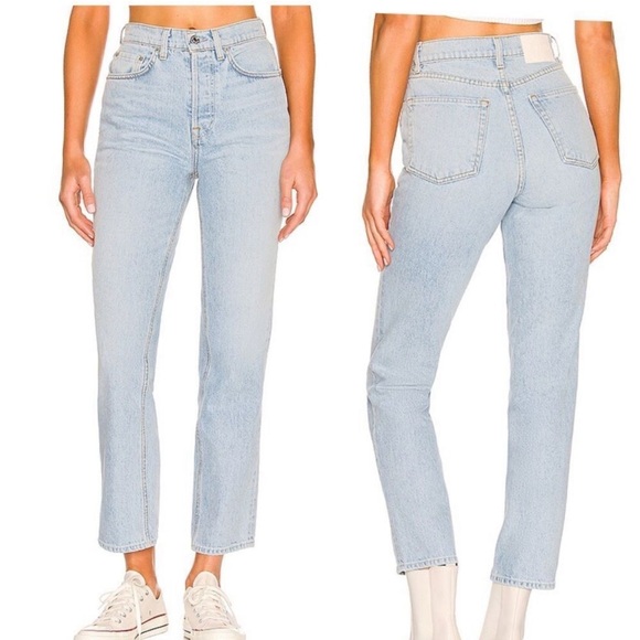 New GRLFRND Cassidy Midrise Straight Jeans In Park Slope Size 26 - Picture 3 of 8